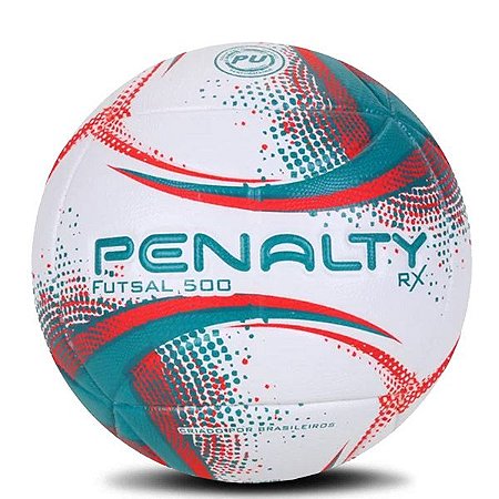 Bola Penalty Futsal 500 RX Branco Verde & Vermelho