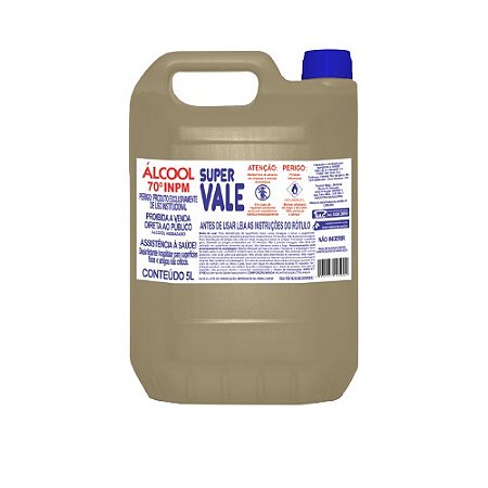 ALCOOL LIQUIDO 70° - 5 LITROS