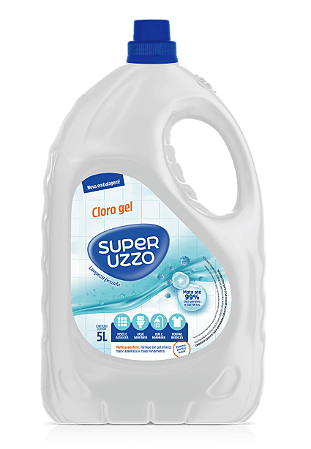 DETERGENTE CLORADO CLORO GEL 5 LITROS - SUPERUZZO