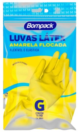LUVA MULTIUSO AMARELA - TAM G -  CONTÉM 1 PAR