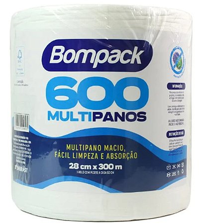 PANO MULTIUSO - SIMILAR PERFEX AZUL - BRANCA 300mts