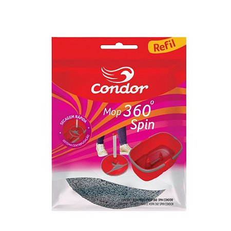 REFIL MOP 360 SPIN MICROFIBRA - CONDOR