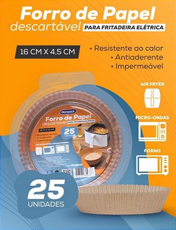 FORRO PAPEL AIR FRYER C/ 25 UNI