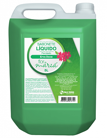 SABONETE LIQUIDO ERVA DOCE PEROLADO -  5 LITROS