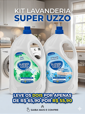 KIT LAVANDERIA - Lava Roupas + Amac.