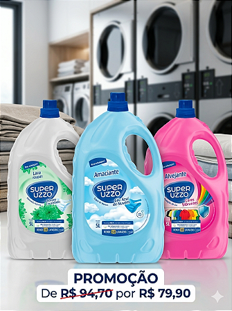 KIT LAVANDERIA - Lava Roupas + Amac. + Alvej.