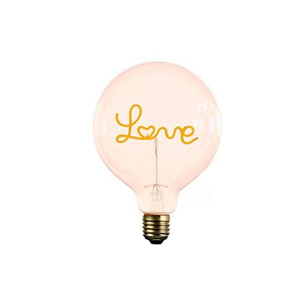 Lâmpada Filamento LED Retrô - G125 LOVE - BIVOLT