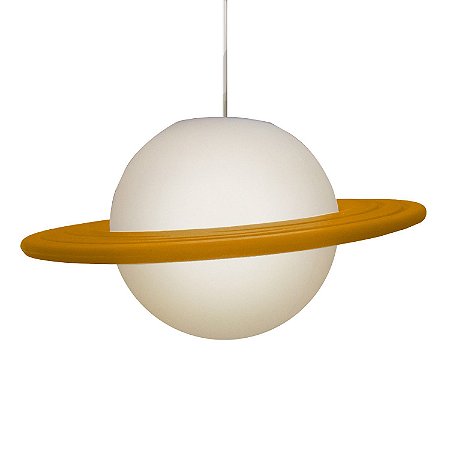 Luminaria Pendente Saturno Laranja