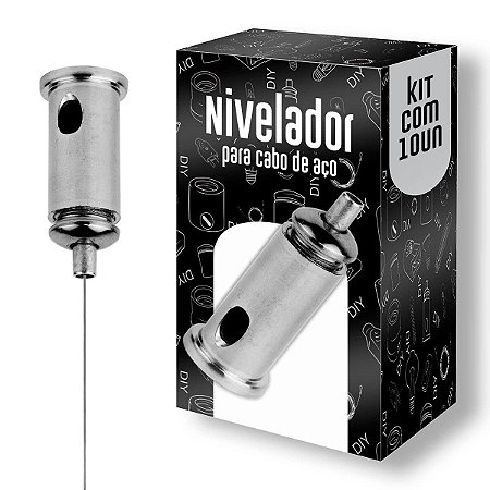 Kit com 10 Prensa Cabo Aço Nivelador Lustre - NATURAL
