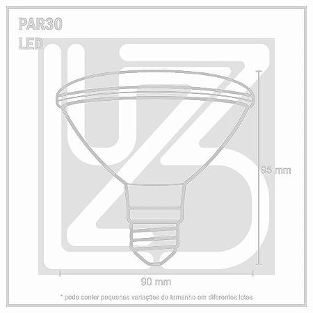 Lâmpada LED PAR 30 E-27 11W 100-240V 2700K