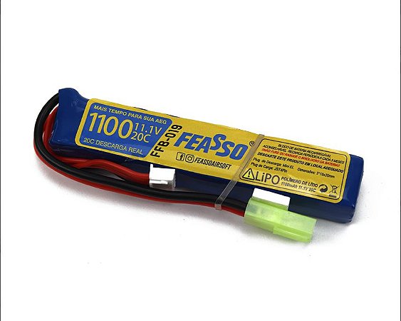 Bateria Airsoft  Feasso  FFB 015  11.1V 900 mah 25C Lipo