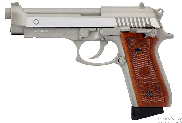 Pistola Airgun PT92  Silver Cybergun Co2 - Full Metal  cal.6mm  ( Esfera de Aço )
