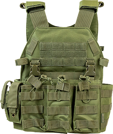 COLETE TÁTICO MODULAR SP-033 VERDE MILITAR — GELVOR