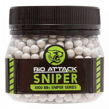 Munição para Airsoft BBs Sniper BIO ATTACK 0.45g 1000UN