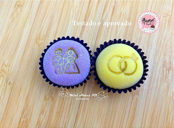 Carimbo para Brigadeiro Noivos