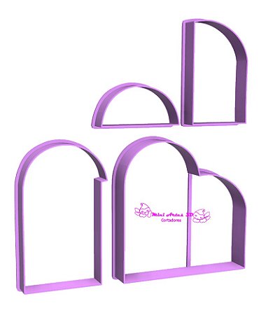 Cortador Porta Arco Moldura Cenario Biscoito Pão de Mel Confeitaria Biscuit