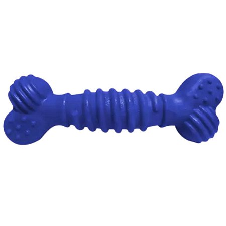 Brinquedo Osso de Borracha Superbone Furacão Pet G Azul