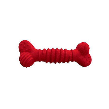 Brinquedo Osso de Borracha Superbone Furacão Pet M Vermelho