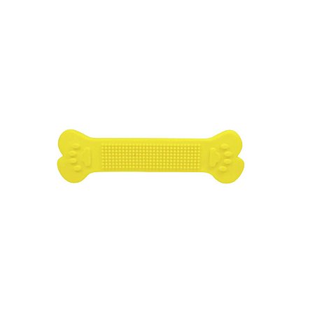 Brinquedo Osso de Borracha Topbone Furacão Pet M Amarelo