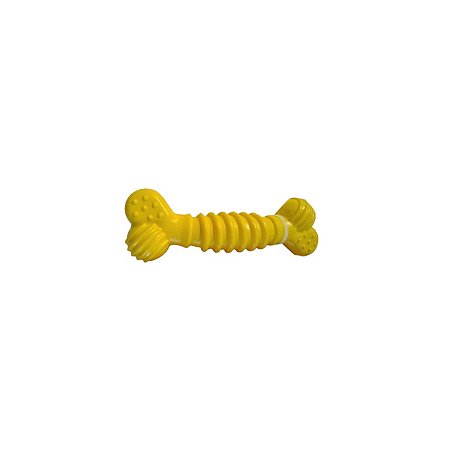 Brinquedo Osso de Borracha Topbone Furacão Pet P Amarelo