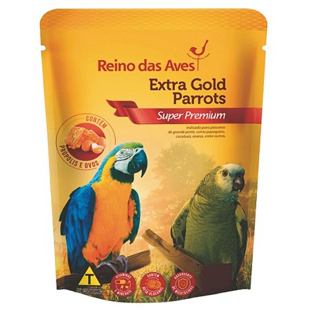 Extrusada Reino das Aves - Extra Gold Parrots 400g