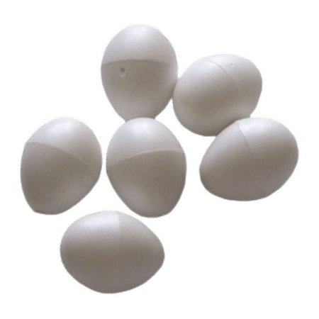 20 x Ovos Indez Branco - Para Calopsita Ring Neck e Pixarro - N5 - Animalplast