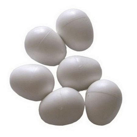 20 x Ovos Indez Branco - Para Red Rumped e Rosela - N6 - Animalplast