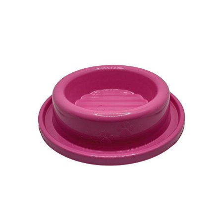 Comedouro de Plástico Anti-Formiga para Gato Ondulado 200ml - Rosa