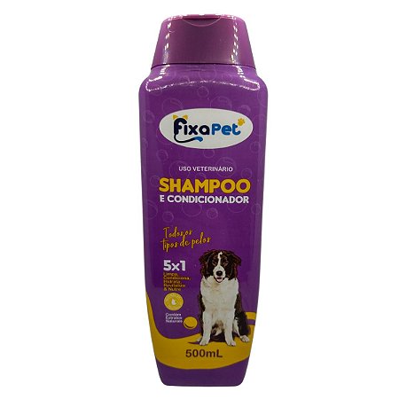 Shampoo e Condicionador 500ml Fixa Pet - 5x1 Todos os Pelos