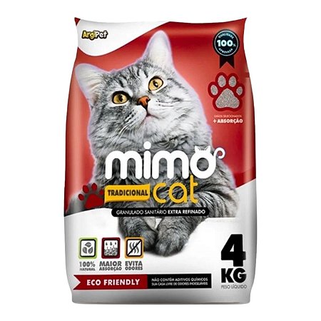 Areia para Gatos Mimo Cat 4Kg - Tradicional