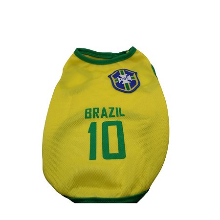 Roupinha Pet Seleção do Brasil M 30cm