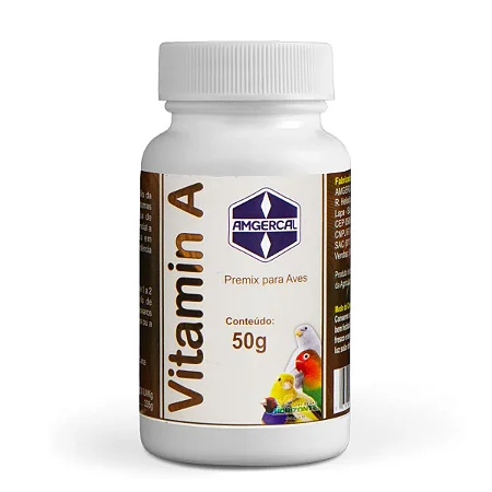 Vitamin-A 50g - Amgercal - Vitamina A para Passaros