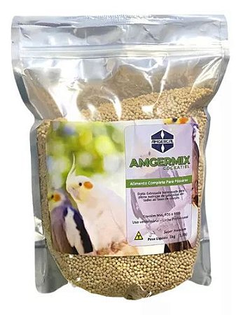 Amgermix Cockatiel 900g Extrusada Calopsita e Bico-Torto