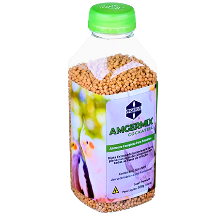 Amgermix Cockatiel - 300g - Extrusada Calopsita e Bico-Torto