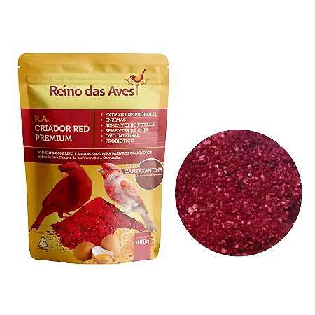 Farinhada RA Criador Red Premium Com Cantaxantina - 400g