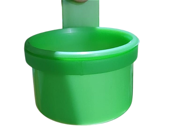 Caneca com Suporte de Plástico Verde Média - 200ml - Toco Tucano