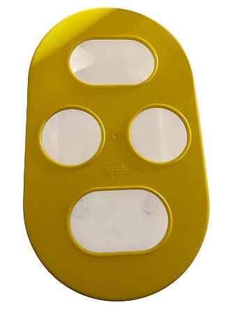 Comedouro com Poleiro 4 Furos Amarelo | Ornamental