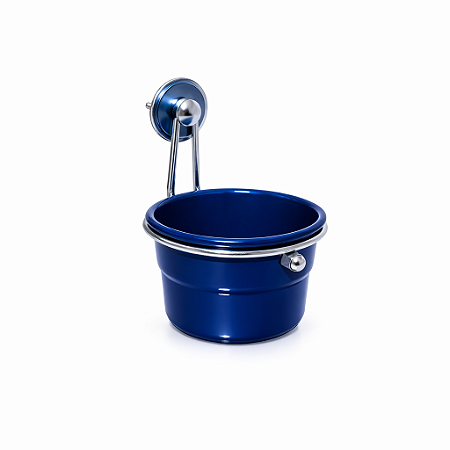 Comedouro Com Trava para Pássaros - Azul - M - Kakatoo