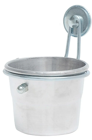 Comedouro Com Trava para Pássaros - Aluminio - M - Kakatoo