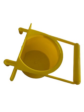 Comedouro Com Aba Para Papagaio Coleiro Sabia - Amarelo - Toco Tucano