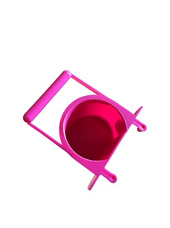 Comedouro Com Aba Para Papagaio Coleiro Sabia - Rosa - Toco Tucano