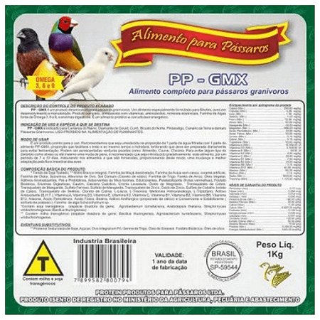 Extrusada Protein Pássaros - PP GMX - 1kg