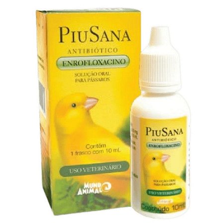 PiuSana Antibiótico - Enrofloxacino - 10ml