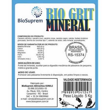 Bio Grit Mineral BioSuprem - 5 Kgs
