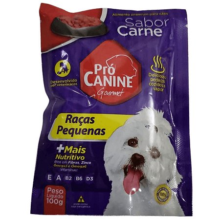 Sachê - Pró Canine - Raças Pequenas - Sabor Carne - 100g