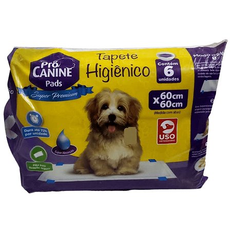 Tapete Higiênico - Pró Canine Pads - 6 Unidades