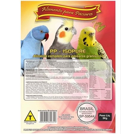 Farinhada Protein Pássaros - PP Isopure - 5kg