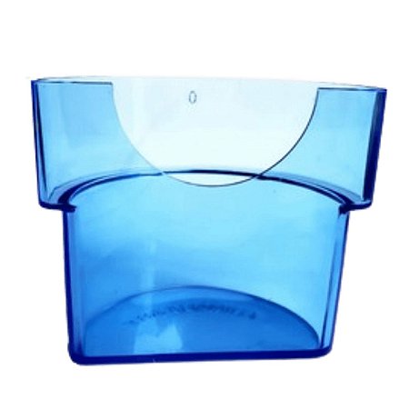 Comedouro Meia Lua Base - Azul - Cristal - Ambar - Inquebravel - Animalplast - 60ml - 50und