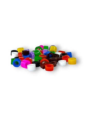 Anilhas 3.0mm Abertas Curtas 50 unidades Diversas Cores - Comercial Penna Firme