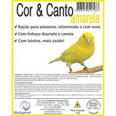 Farinhada Cor e Canto Amarela 10kg | Biosuprem